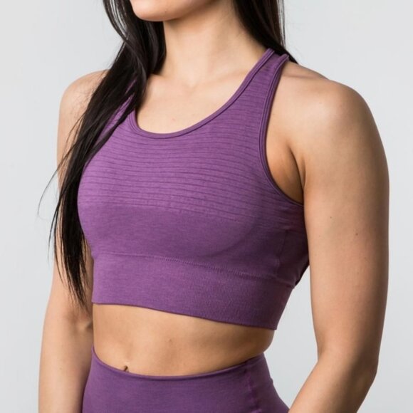 Alphalete Vault Cross Back Sports Bra - XS - Purple - Picture 1 of 10